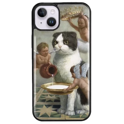 Funda diseño rey gato arte iPhone